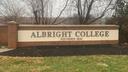 An exterior sign for Albirght College An exterior sign for Albirght College