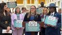 State Rep. Jen O'Mara speaks at a March event on paid family leave legislation. State Rep. Jen O'Mara speaks at a March event on paid family leave legislation.