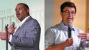 Pittsburgh Mayor Ed Gainey (left) and Democratic winner Corey O'Connor