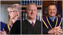 Los jueces de la Corte Suprema de Pensilvania Christine Donohue, Kevin Dougherty y David Wecht.