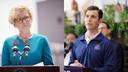 U.S. Reps. Chrissy Houlahan and Chris Deluzio of Pennsylvania.