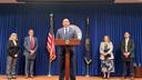 Pa. Auditor General Tim DeFoor announces the results of a review of the state's Motor Voter system in April, 2026.