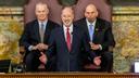Pennsylvania Gov. Tom Wolf delivers his 2020-21 budget address in the state House of Representatives as Speaker Mike Turzai, left, and Lt. Gov. John Fetterman, right, look on, on Feb. 4, 2020, in Harrisburg, Pa Pennsylvania Gov. Tom Wolf delivers his 2020-21 budget address in the state House of Representatives as Speaker Mike Turzai, left, and Lt. Gov. John Fetterman, right, look on, on Feb. 4, 2020, in Harrisburg, Pa
