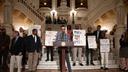 Advocates at a press conference at the state capitol in Harrisburg, Pa. Advocates at a press conference at the state capitol in Harrisburg, Pa.