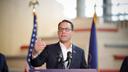 Gov. Josh Shapiro is seen in Pittsburgh, Pennsylvania. Gov. Josh Shapiro is seen in Pittsburgh, Pennsylvania.
