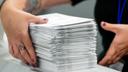 Workers sort mail-in ballots Nov. 7, 2023, at Lehigh County Government Center in Allentown, Lehigh County, Pennsylvania. Workers sort mail-in ballots Nov. 7, 2023, at Lehigh County Government Center in Allentown, Lehigh County, Pennsylvania.