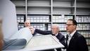 Officials from the Pennsylvania Historical & Museum Commission show Gov. Josh Shapiro the new State Archives building. Officials from the Pennsylvania Historical & Museum Commission show Gov. Josh Shapiro the new State Archives building.