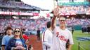 Gov. Josh Shapiro and family attend Philadelphia Phillies vs. Atlanta Braves baseball game in October 2023.