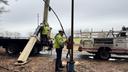 A Pennsylvania American crew fixes a pump failure. A Pennsylvania American crew fixes a pump failure.