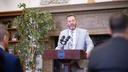Pa. Sen. Dan Laughlin (R., Erie) at a news conference in 2022. Pa. Sen. Dan Laughlin (R., Erie) at a news conference in 2022.