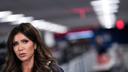 Homeland Security Secretary Kristi Noem speaks during a news conference at Federal Emergency Management Agency headquarters, Saturday, Jan. 24, 2026, in Washington.