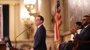Gov. Josh Shapiro unveils his 2026 budget address in the Pennsylvania Capitol.