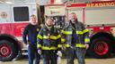 Reading Fire Department Lt. Rebecca Zentmyer, center, with two colleagues. Reading Fire Department Lt. Rebecca Zentmyer, center, with two colleagues.