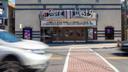The front entrance to West Shore movie theater in New Cumberland.