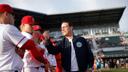 Gov. Josh Shapiro attends the Harrisburg Senators home open on April 11, 2023. Gov. Josh Shapiro attends the Harrisburg Senators home open on April 11, 2023.