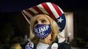 Trump campaign volunteer Nancy McKay-Rosa talks about turnout on Election Day, Nov. 3, 2020, at Forks Township Community Center in Forks Township, Northampton County, Pennsylvania.