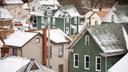 Rooftops of homes in Blair County, Pennsylvania. Rooftops of homes in Blair County, Pennsylvania.