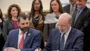Gov. Tom Wolf (right) signed a bill in 2019 regarding child victims of sex abuse while Mark Rozzi looked on. Gov. Tom Wolf (right) signed a bill in 2019 regarding child victims of sex abuse while Mark Rozzi looked on.