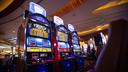 A row of slot machines on the gaming floor of Parx Casino in Bensalem Township, Bucks County, Pennsylvania. A row of slot machines on the gaming floor of Parx Casino in Bensalem Township, Bucks County, Pennsylvania.