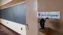 A former classroom is seen inside the former Longview Elementary School in Punxsutawney, PA, on April 5, 2023.