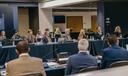 Penn State trustees attend the board’s public meeting on Sept. 12, 2025, in the 1855 Room the Bryce Jordan Center on Penn State’s University Park campus.