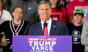 U.S. Rep. Dan Meuser (R., PA) speaks at a campaign rally for JD Vance on Monday, Nov. 4, 2024, in Newtown, PA.