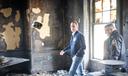 Gov. Josh Shapiro tours the governor’s residence after an April 2025 arson attack.