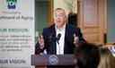 Pennsylvania Secretary of Aging Jason Kavulich speaks at the Emporium Senior Center on July 23, 2025.