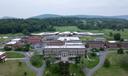 The exterior of  Clarks Summit State Hospital, one of six state psychiatric hospitals in Pennsylvania.