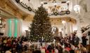 Gov. Josh Shapiro speaks during the 2025 Capitol Christmas tree lighting ceremony.