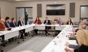 Gov. Josh Shapiro, cabinet secretaries, and local officials meet to discuss proposed ICE detention centers.