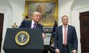 President Donald Trump and Environmental Protection Agency director Lee Zeldin announce the EPA will no longer regulate greenhouse gases.