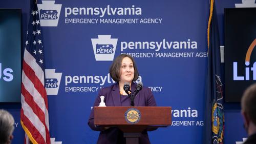 Jennifer Smith, Secretary Department of Drug and Alcohol Programs speaking with the press. Jennifer Smith, Secretary Department of Drug and Alcohol Programs speaking with the press.