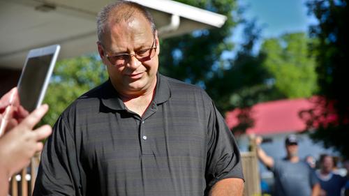 Council Member Robert Wheeler walks out of the July 12 special meeting. He resigned from Tioga Borough Council in August. Council Member Robert Wheeler walks out of the July 12 special meeting. He resigned from Tioga Borough Council in August.