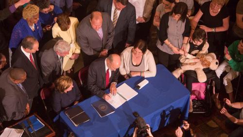 In 2016, Gov. Tom Wolf signed a bill legalizing medical marijuana in Pennsylvania. At the time there were 17 qualifying conditions, including epilepsy, cancer, post-traumatic stress disorder, and severe chronic pain. In 2016, Gov. Tom Wolf signed a bill legalizing medical marijuana in Pennsylvania. At the time there were 17 qualifying conditions, including epilepsy, cancer, post-traumatic stress disorder, and severe chronic pain.