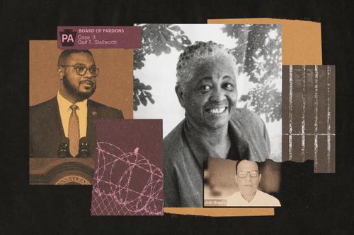 Photo illustration of Lt. Gov. Austin Davis, incarcerated woman Gail Stallworth, and Gov. Josh Shapiro, along with prison imagery. Photo illustration of Lt. Gov. Austin Davis, incarcerated woman Gail Stallworth, and Gov. Josh Shapiro, along with prison imagery.