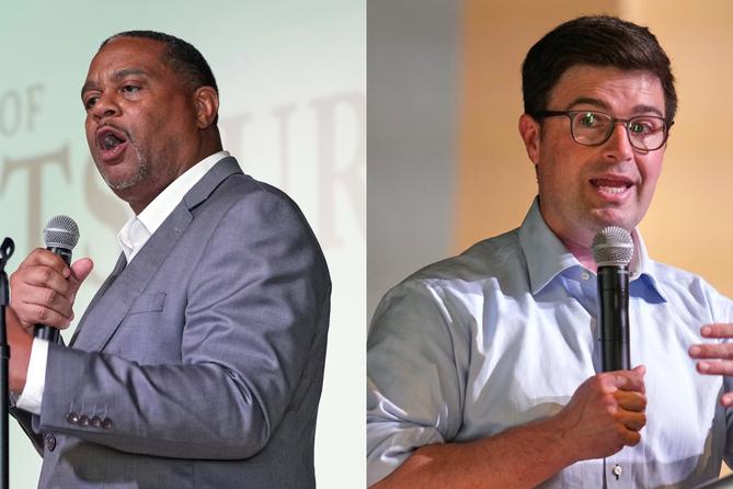 Pittsburgh Mayor Ed Gainey (left) and Democratic winner Corey O'Connor Pittsburgh Mayor Ed Gainey (left) and Democratic winner Corey O'Connor
