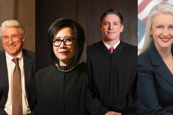 De izquierda a derecha: Matthew Wolford, Stella Tsai, Brandon P. Neuman y Maria Battista.