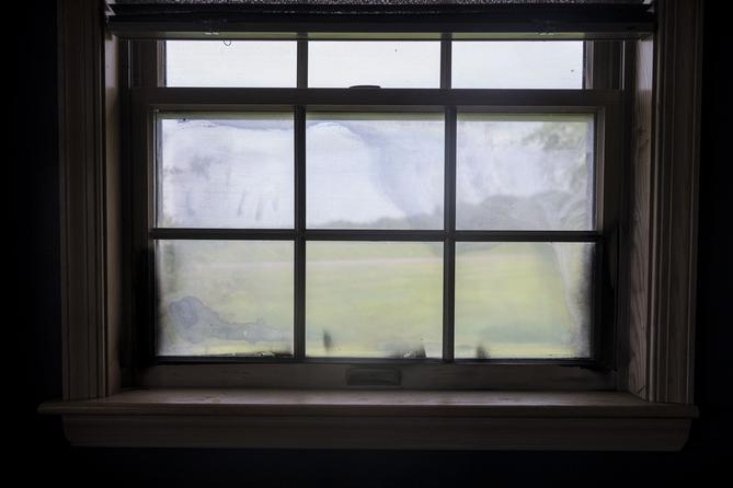 Spray painted windows Spray painted windows