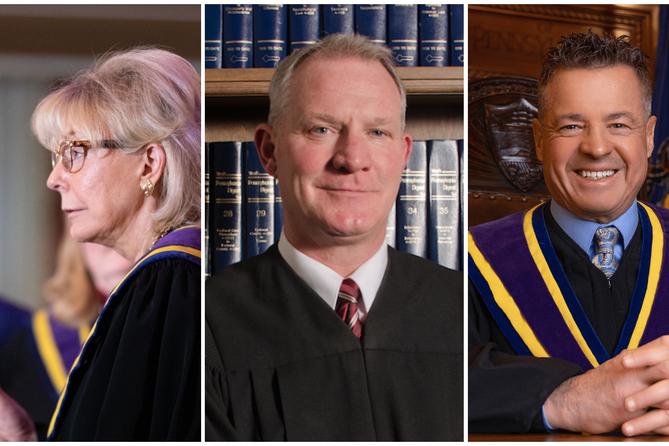 Pa. Supreme Court Justices Christine Donohue, Kevin Dougherty, and David Wecht. Pa. Supreme Court Justices Christine Donohue, Kevin Dougherty, and David Wecht.