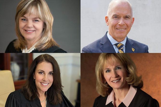 PA Supreme Court primary candidates, from left, clockwise: Deborah Kunselman; Daniel McCaffery; Patricia McCullough; Carolyn Carluccio. PA Supreme Court primary candidates, from left, clockwise: Deborah Kunselman; Daniel McCaffery; Patricia McCullough; Carolyn Carluccio.