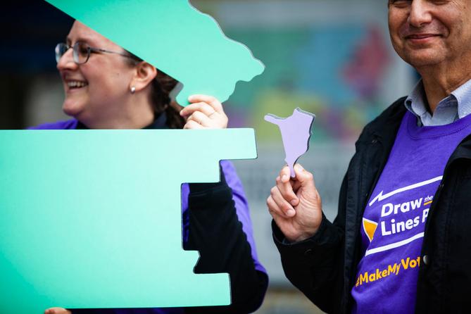 Advocates for an independent redistricting process hold a rally at the Pennsylvania Capitol in Harrisburg. Advocates for an independent redistricting process hold a rally at the Pennsylvania Capitol in Harrisburg.