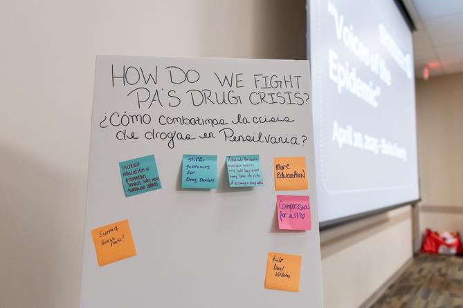 Spotlight PA hosted a "Voices of the Epidemic" forum focused on the opioid crisis on April 10, 2025 at Berks Community Health Center in Reading, Pa. Spotlight PA hosted a "Voices of the Epidemic" forum focused on the opioid crisis on April 10, 2025 at Berks Community Health Center in Reading, Pa.