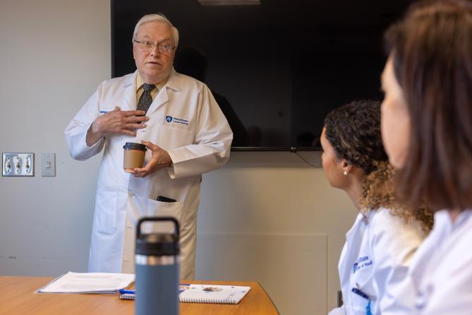 Raymond Hohl speaks at the Penn State College of Medicine in October 2024. Raymond Hohl speaks at the Penn State College of Medicine in October 2024.