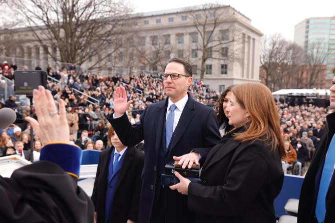 Josh Shapiro takes the oath of office to become Pennsylvania's 48th governor. Josh Shapiro takes the oath of office to become Pennsylvania's 48th governor.
