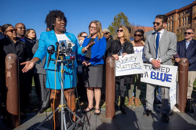 “We've had an agenda to defend democracy for a long time, and we finally will get ready to enact it as we go into 2023,” state House Democratic Leader Joanna McClinton of Philadelphia said Wednesday. “We've had an agenda to defend democracy for a long time, and we finally will get ready to enact it as we go into 2023,” state House Democratic Leader Joanna McClinton of Philadelphia said Wednesday.