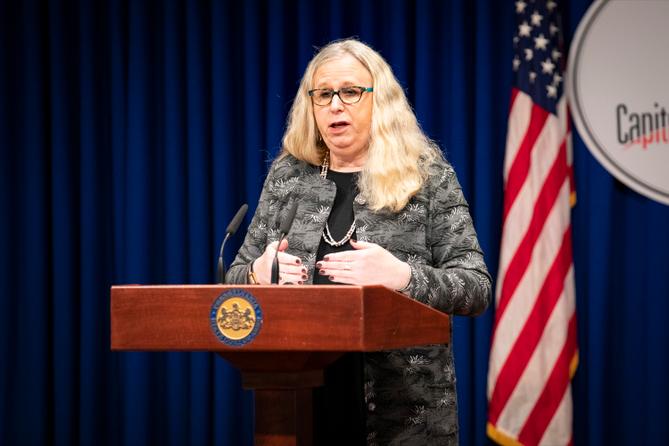 Pa. Secretary of Health Rachel Levine briefs the media on the new coronavirus, COVID-19. Pa. Secretary of Health Rachel Levine briefs the media on the new coronavirus, COVID-19.