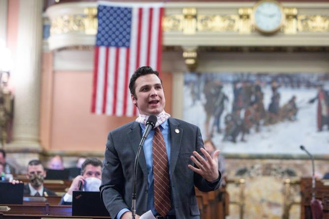 Rep. Andrew Lewis said he has not been in the Capitol building since May 14. Rep. Andrew Lewis said he has not been in the Capitol building since May 14.