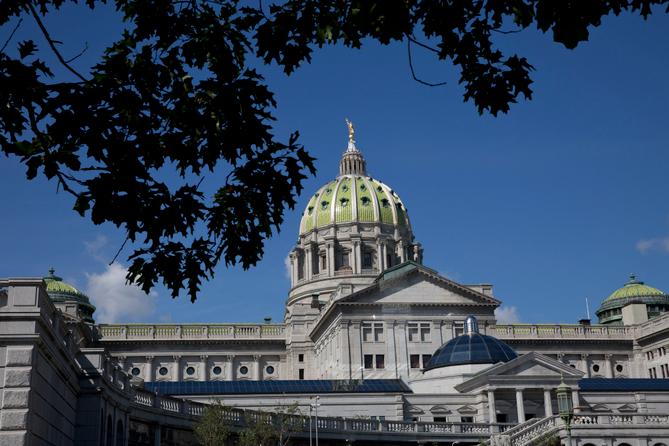 The Pennsylvania Capitol building in Harrisburg. The Pennsylvania Capitol building in Harrisburg.