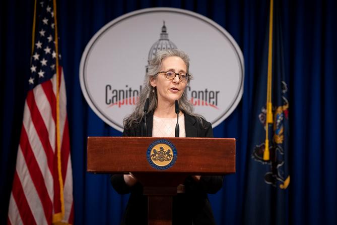 Debra Bogen, the acting secretary of the Pennsylvania Department of Health. Debra Bogen, the acting secretary of the Pennsylvania Department of Health.